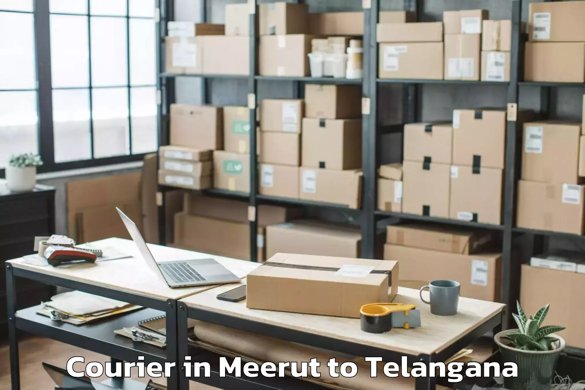 Easy Meerut to Tiryani Courier Booking